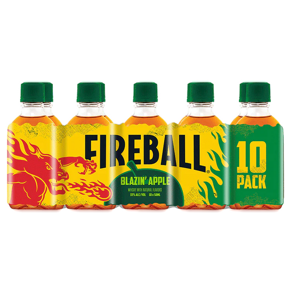 Fireball Blazin' Whiskey 10 x 50ml | Mini Alcohol Bottles