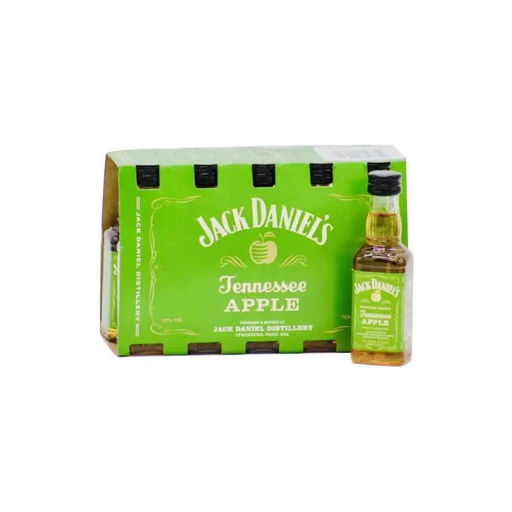 Jack Daniel's Tennessee Whiskey Apple 10 x 50 ml | Mini Alcohol Bottle