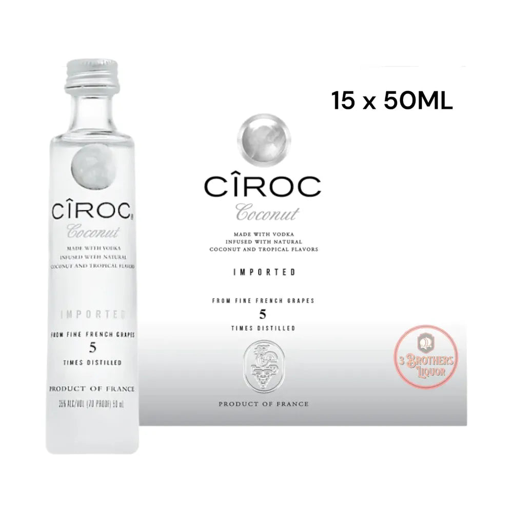Ciroc Vodka Coconut 15 x 50ml | Mini Alcohol Bottles:Bourbon Central