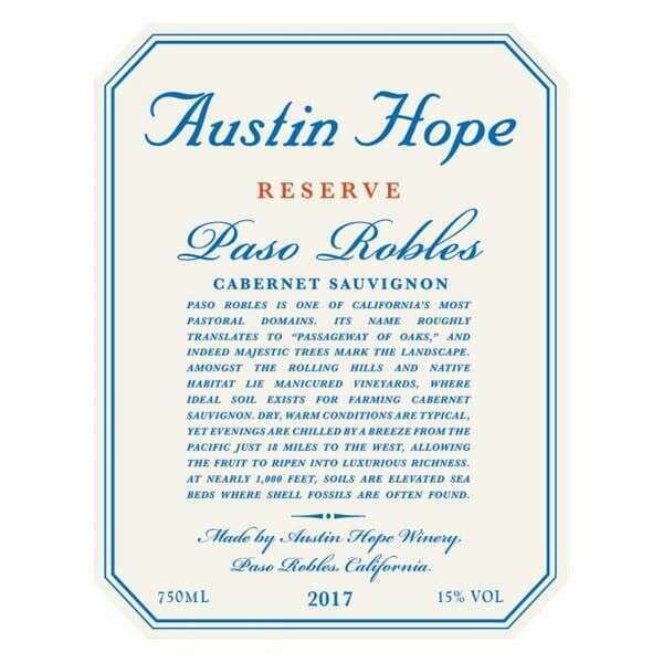 Austin Hope Reserve Cabernet Sauvignon - Bourbon Central
