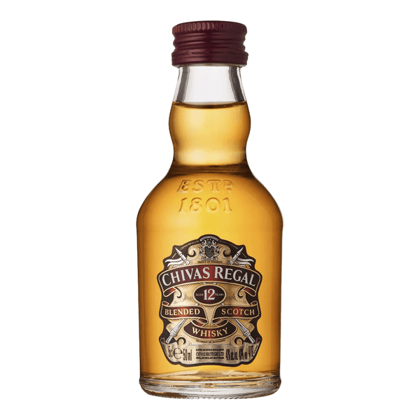 Chivas Regal Scotch 12 Year 12 x 50 mL | Mini Alcohol Bottles.