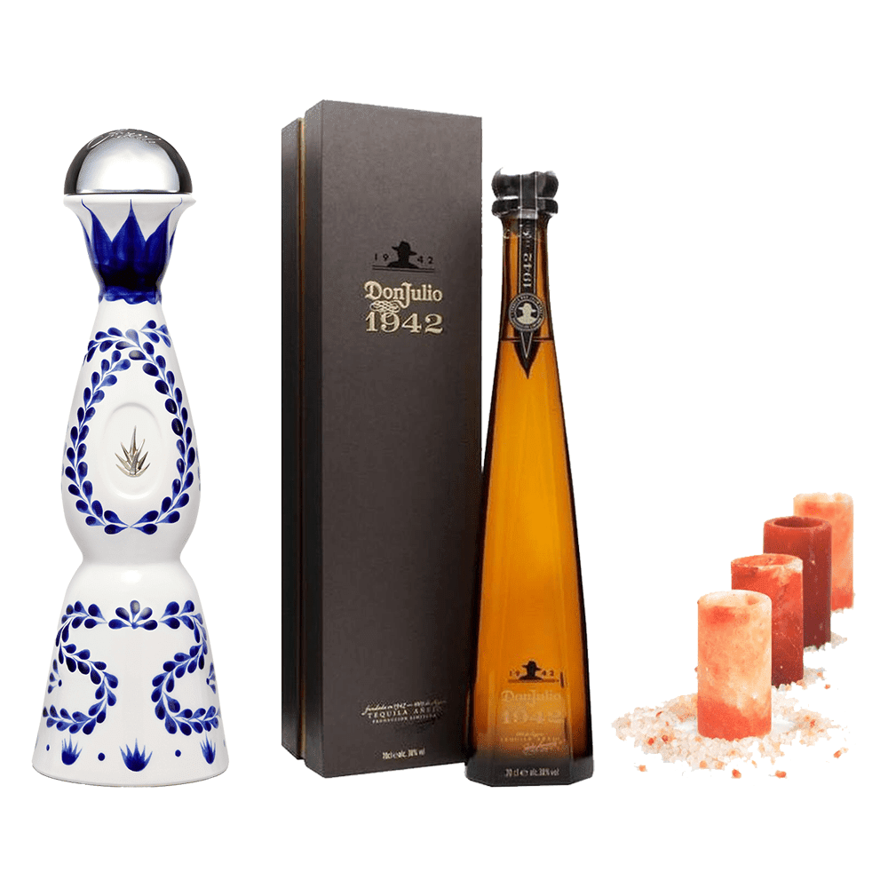 Clase Azul Resposado, Don Julio 1942 & Himalayan Salt Shot Glasses - Bourbon Central