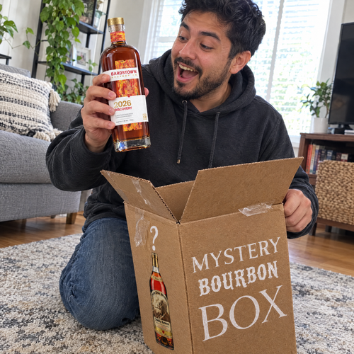 Opening the box on the living room floor