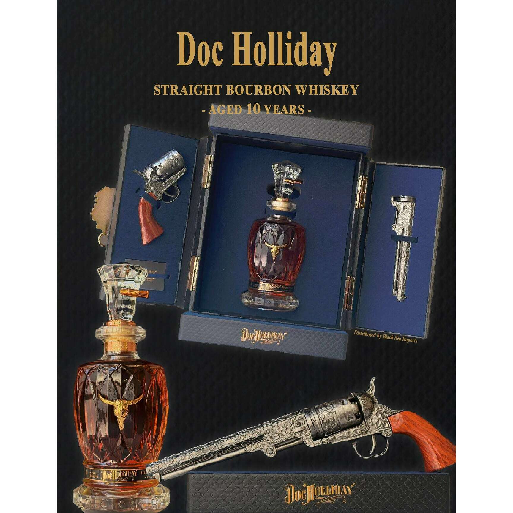 Doc Holliday 10 Year Old Straight Bourbon Whiskey Gift Set - Bourbon Central