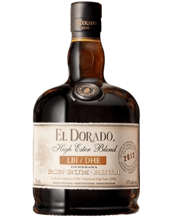 El Dorado High Ester Blend LBI/DHE Demerara Rum 114 Proof