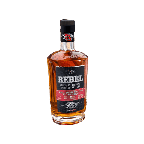 Rebel Single Barrel Selected By Kyle Busch Kentucky Straight Bourbon Whiskey