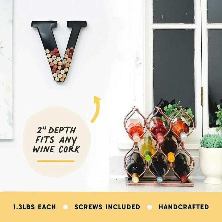 Wine Cork Monogram Letter Display - Bourbon Central