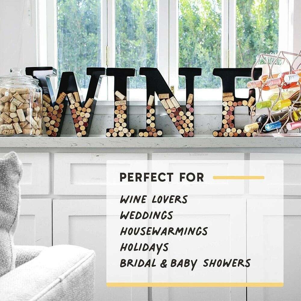 Wine Cork Monogram Letter Display - Bourbon Central