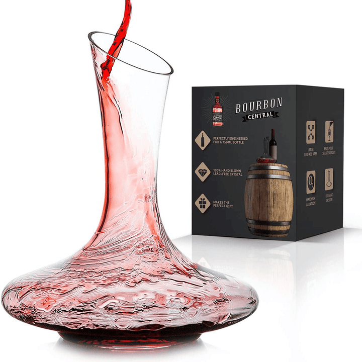 Wine Decanter - Crystal Glass - Bourbon Central