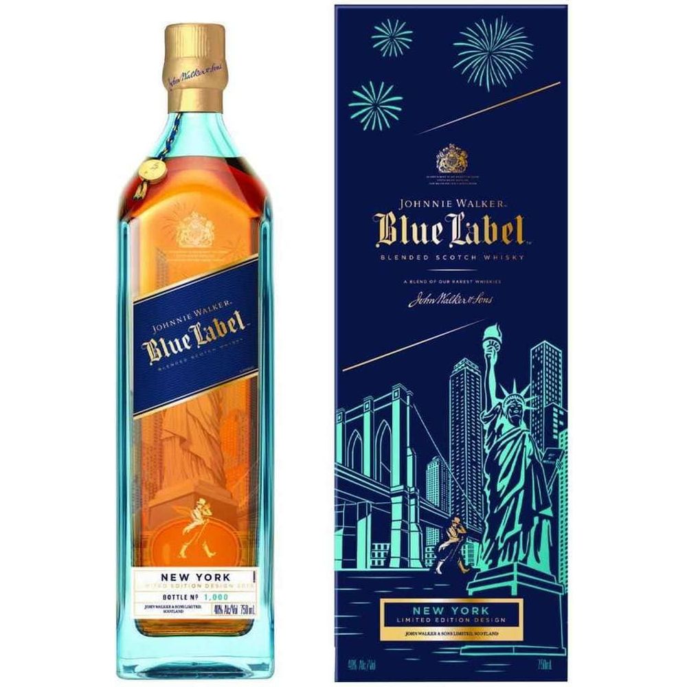 Johnnie Walker Blue Label Scotch New York Edition - Bottles and Cases