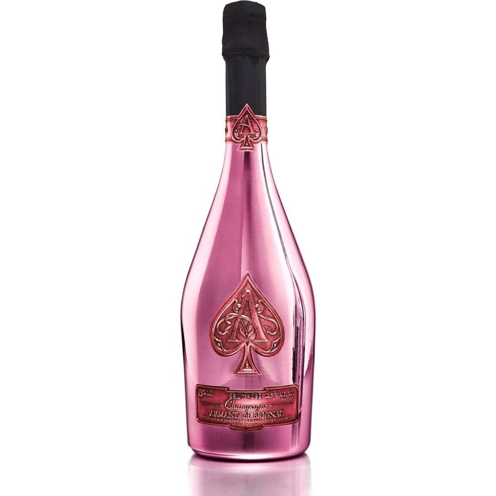 Personalised Armand de Brignac Ace of Spades Rose Engraved Pink