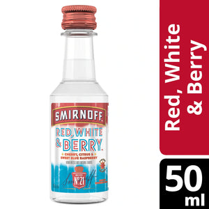 Smirnoff Vodka Red White & Berry 10 x 50ml | Mini Alcohol Bottles