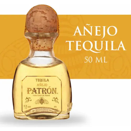 Patron Anejo Tequila 6 x 50ml | Mini Alcohol Bottles:Bourbon Central