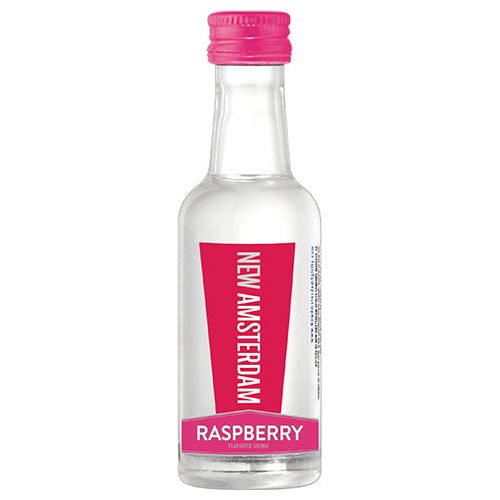 New Amsterdam Vodka Raspberry 12 x 50ml | Mini Alcohol Bottles:Bourbon Central