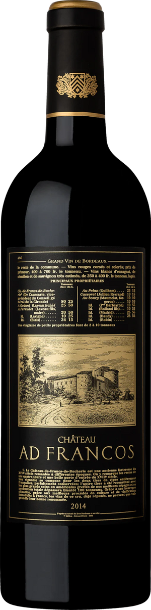 Château Ad Francos Rouge Francs Côtes de Bordeaux