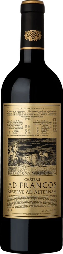 Château Ad Francos Réserve Ad Aeternam Francs Côtes de Bordeaux Rouge