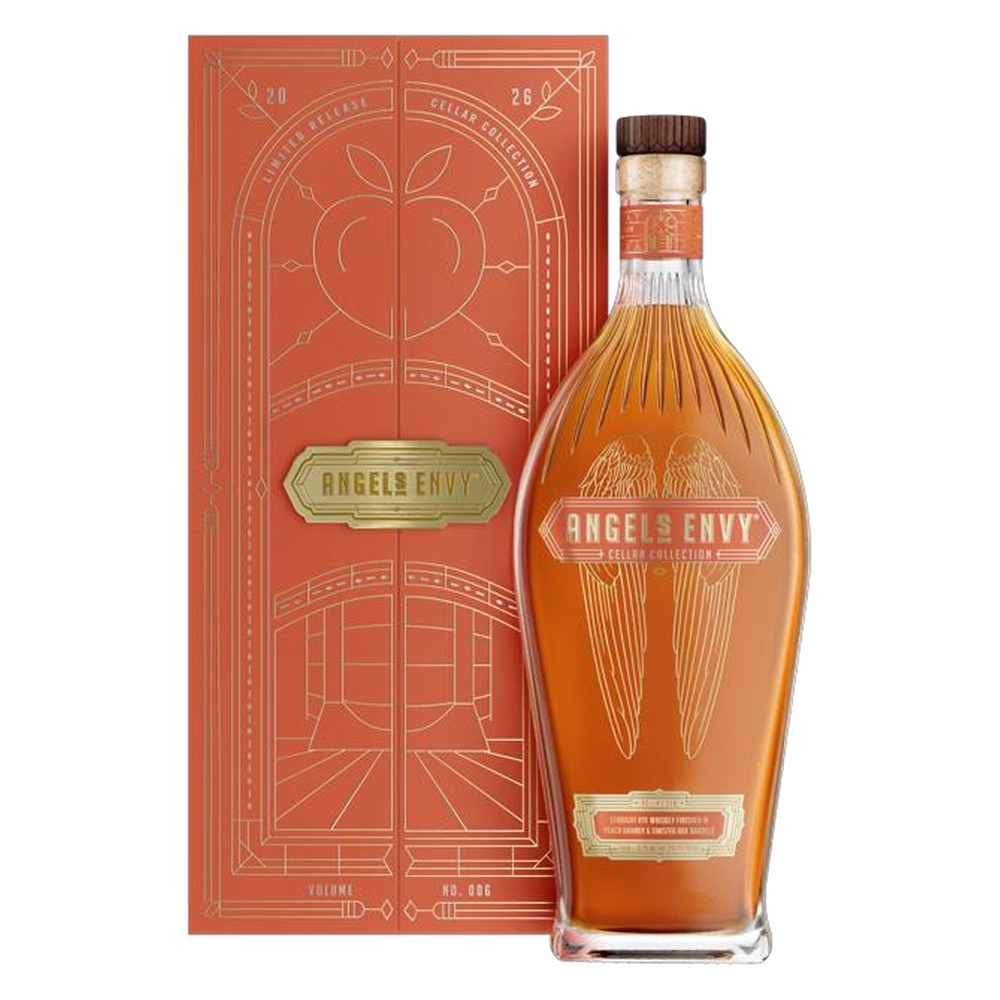 Angel's Envy 2026 Cellar Collection Peach Brandy Rye Kentucky Whiskey