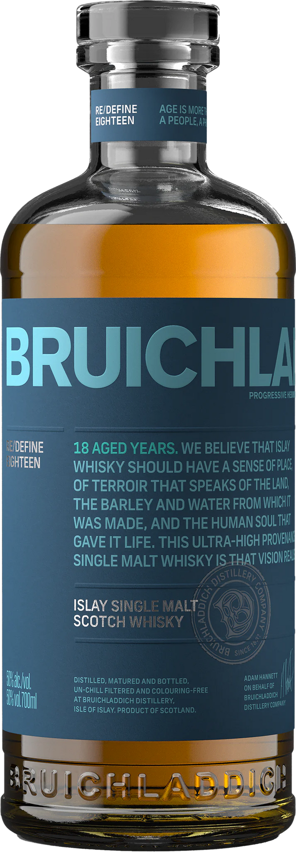 Bruichladdich 18 Years Old Islay Single Malt Scotch Whisky 100 Proof