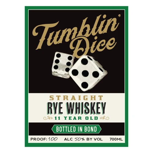 Proof & Wood Tumblin' Dice 11 Year Bottled in Bond Straight Rye Whiskey