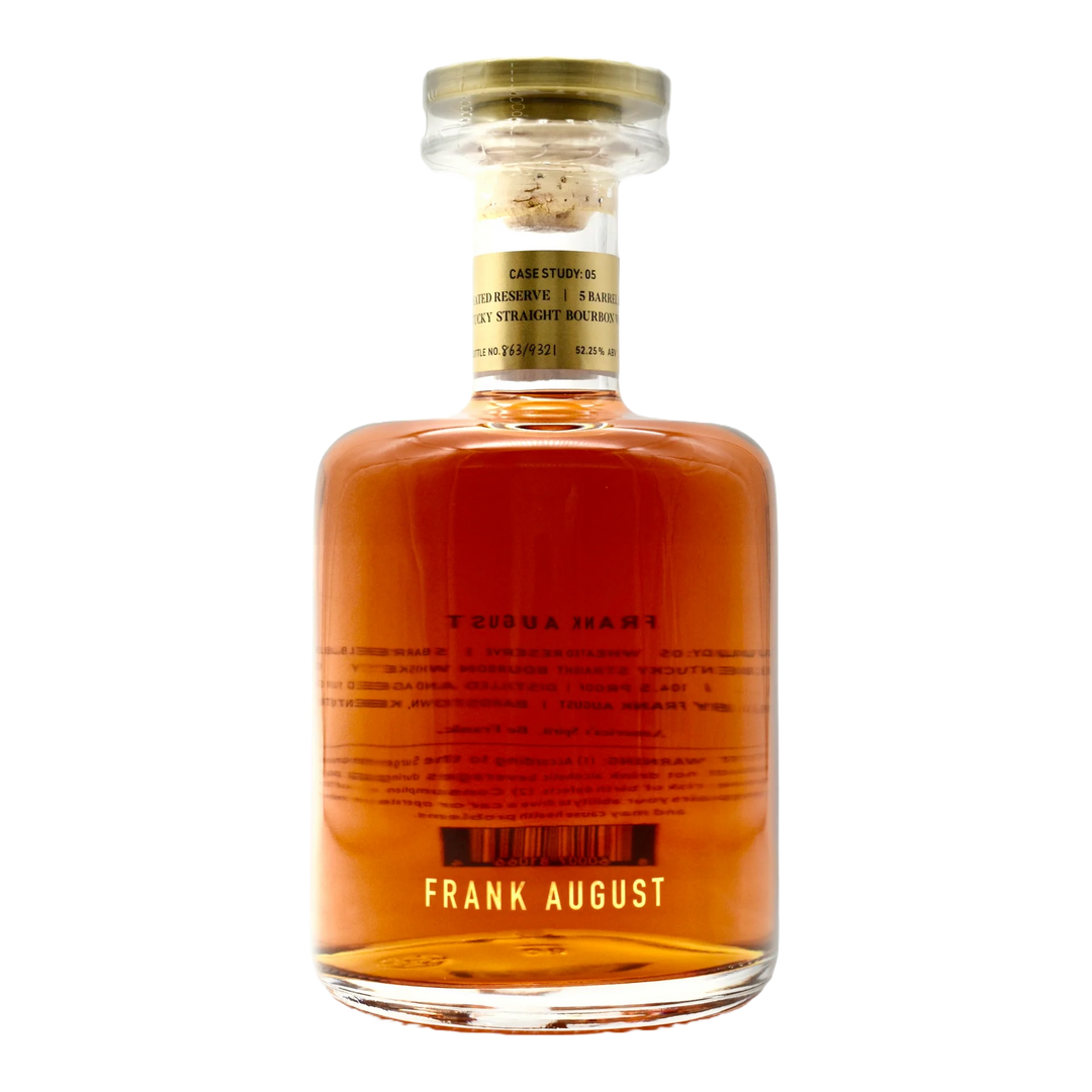 Frank August Case Study 05 Wheated Reserve 5 Barrel Batch Kentucky Straight Bourbon Whiskey