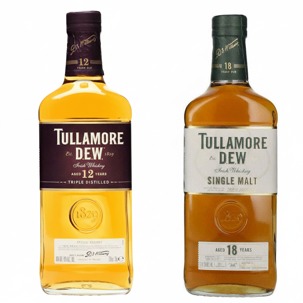 Tullamore Dew 18 & 12 Years Aged Irish Whiskey Bundle