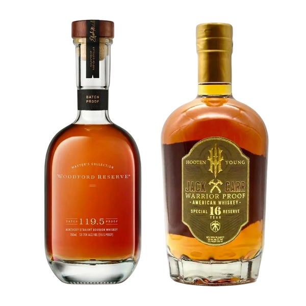 Hooten Young 16 Year Jack Carr Warrior & Woodford Reserve Batch Proof 2024 Edition Bundle