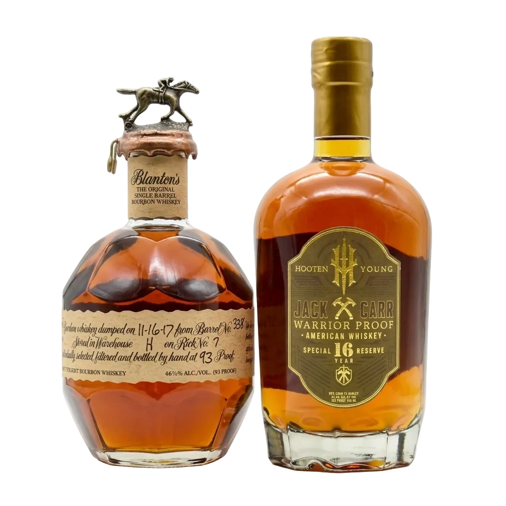 Hooten Jack Carr Warrior 16 Year & Blanton's Single Barrel Bourbon Whiskey Bundle