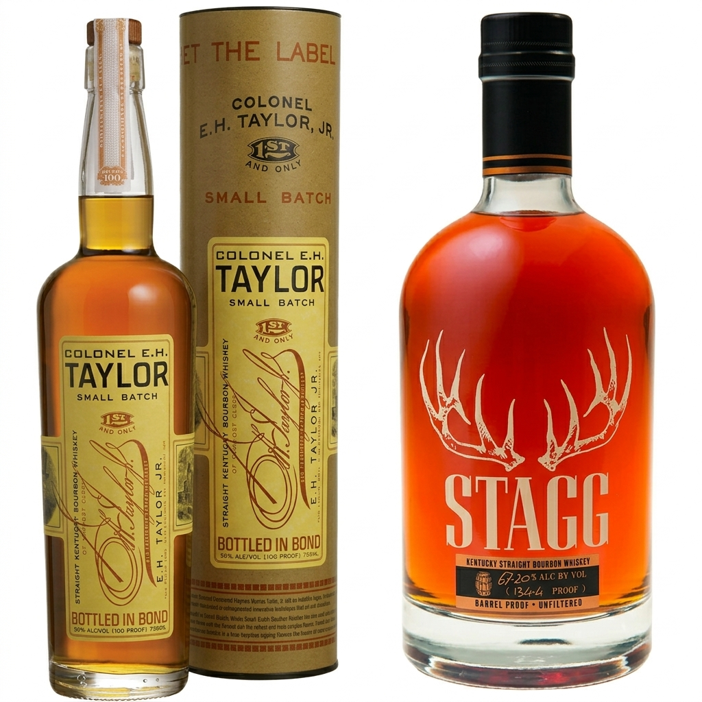 Stagg Straight & Colonel E.H. Taylor Small Batch Bourbon Whiskey Bundle
