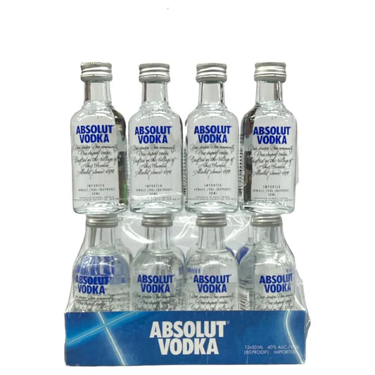 Absolut Vodka Original 12 x 50ml | Mini Alcohol Bottles:Bourbon Central