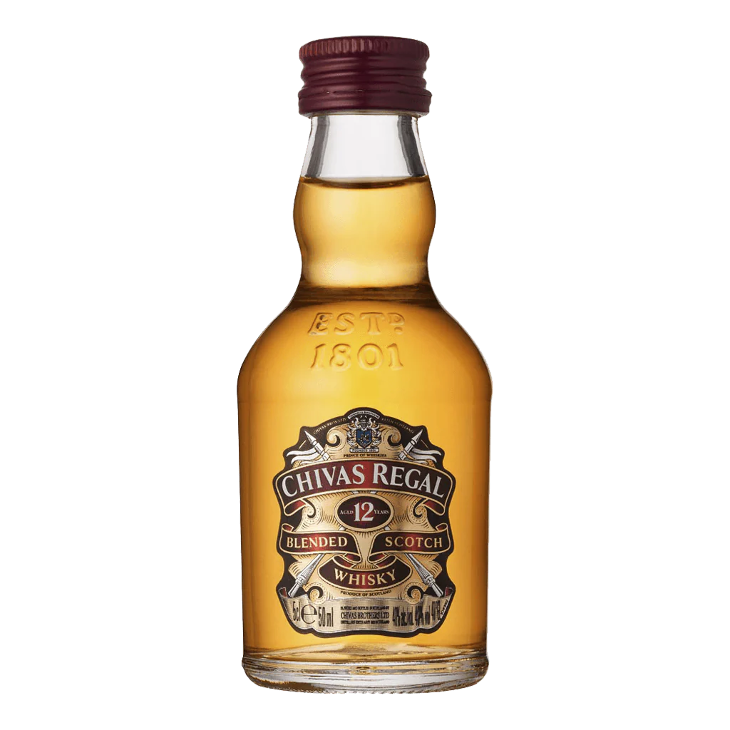 Chivas Regal Scotch 12 Year 12 x 50 mL | Mini Alcohol Bottles