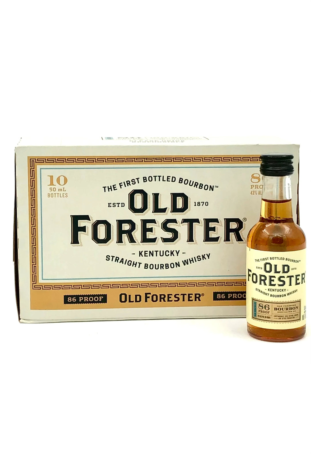Old Forester Kentucky Straight Bourbon 10 x 50 mL | Mini Alcohol Bottles