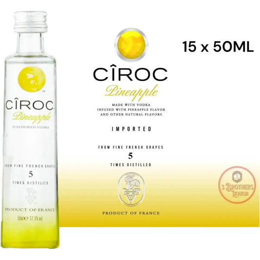 Ciroc Vodka Pineapple 15 x 50ml | Mini Alcohol Bottles:Bourbon Central