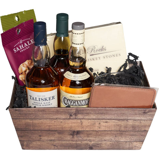 Lagavulin, Talisker & Cragganmore: Ultimate Scotch Sampler Gift Basket:Bourbon Central