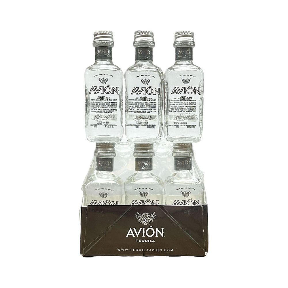 Avion Silver Tequila 6 x 50ml | Mini Alcohol Bottles