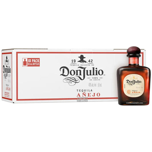 Don Julio Tequila Anejo 10 x 50ml | Mini Alcohol Bottles:Bourbon Central