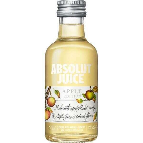 Absolut Vodka Juice Apple Edition 12 x 50ml | Mini Alcohol Bottles:Bourbon Central