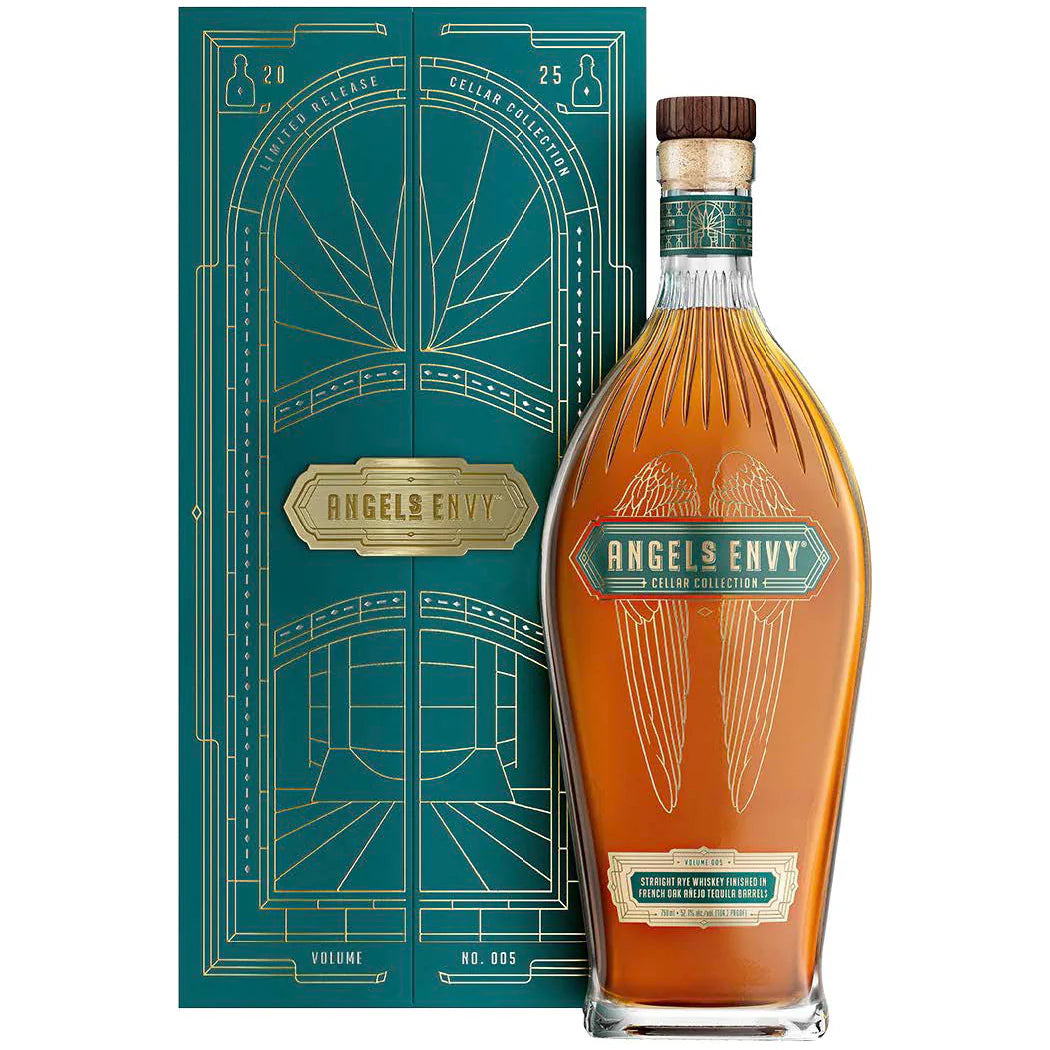 Angel's Envy Limited Edition Series Release 005 Cellar Collection Rye Whiskey Finished In French Oak Anejo Tequila Barrels