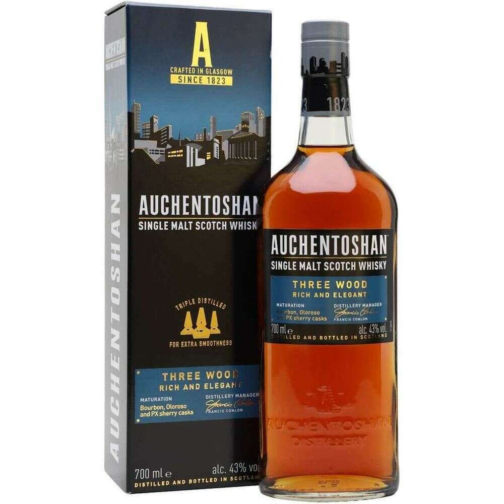 Auchentoshan Three Wood Single Malt Scotch Whisky:Bourbon Central