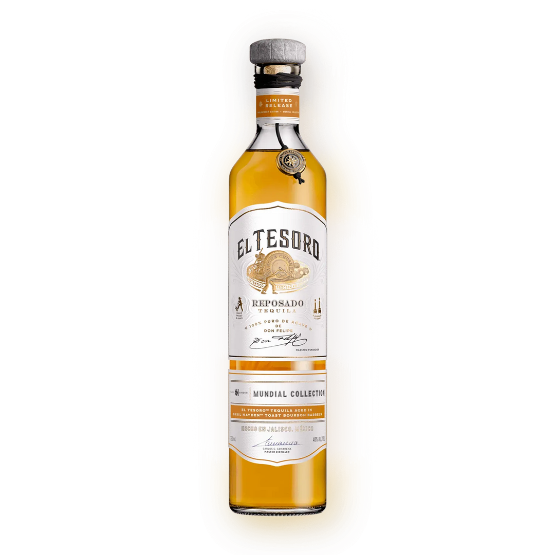 El Tesoro Mundial Collection Basil Hayden Toast Bourbon Barrels Aged Reposado Tequila