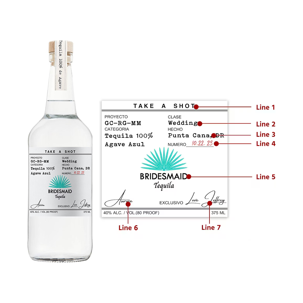 Customized Casamigos Blanco Bottle | Bottle & Personalized Label:Bourbon Central