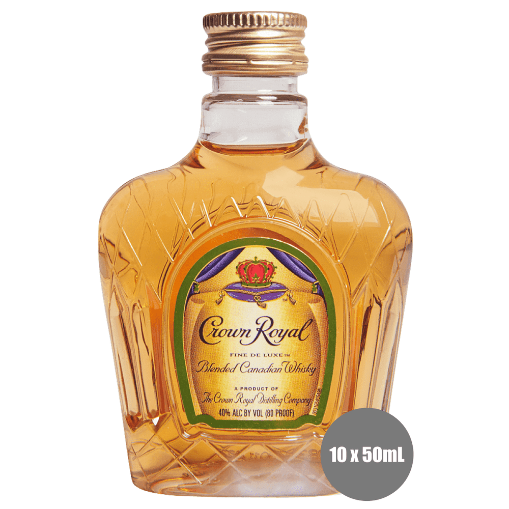 Crown Royal Canadian Whiskey 6 x 50 ml | Mini Alcohol Bottles:Bourbon Central