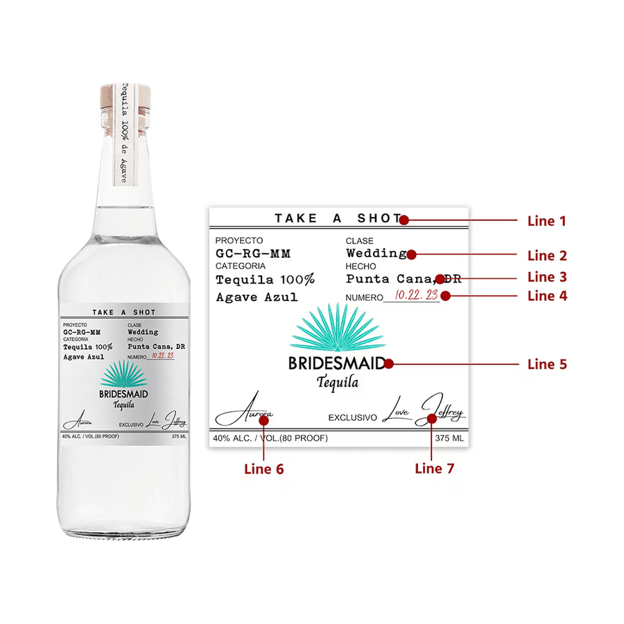 Customized Casamigos Blanco Bottle | Bottle & Personalized Label:Bourbon Central