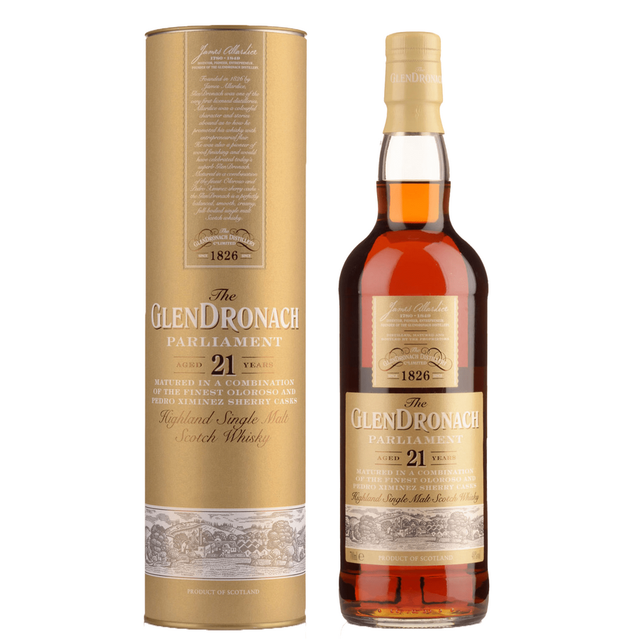 Glendronach Parliament 21 years Aged Single Malt Scotch Whisky:Bourbon Central