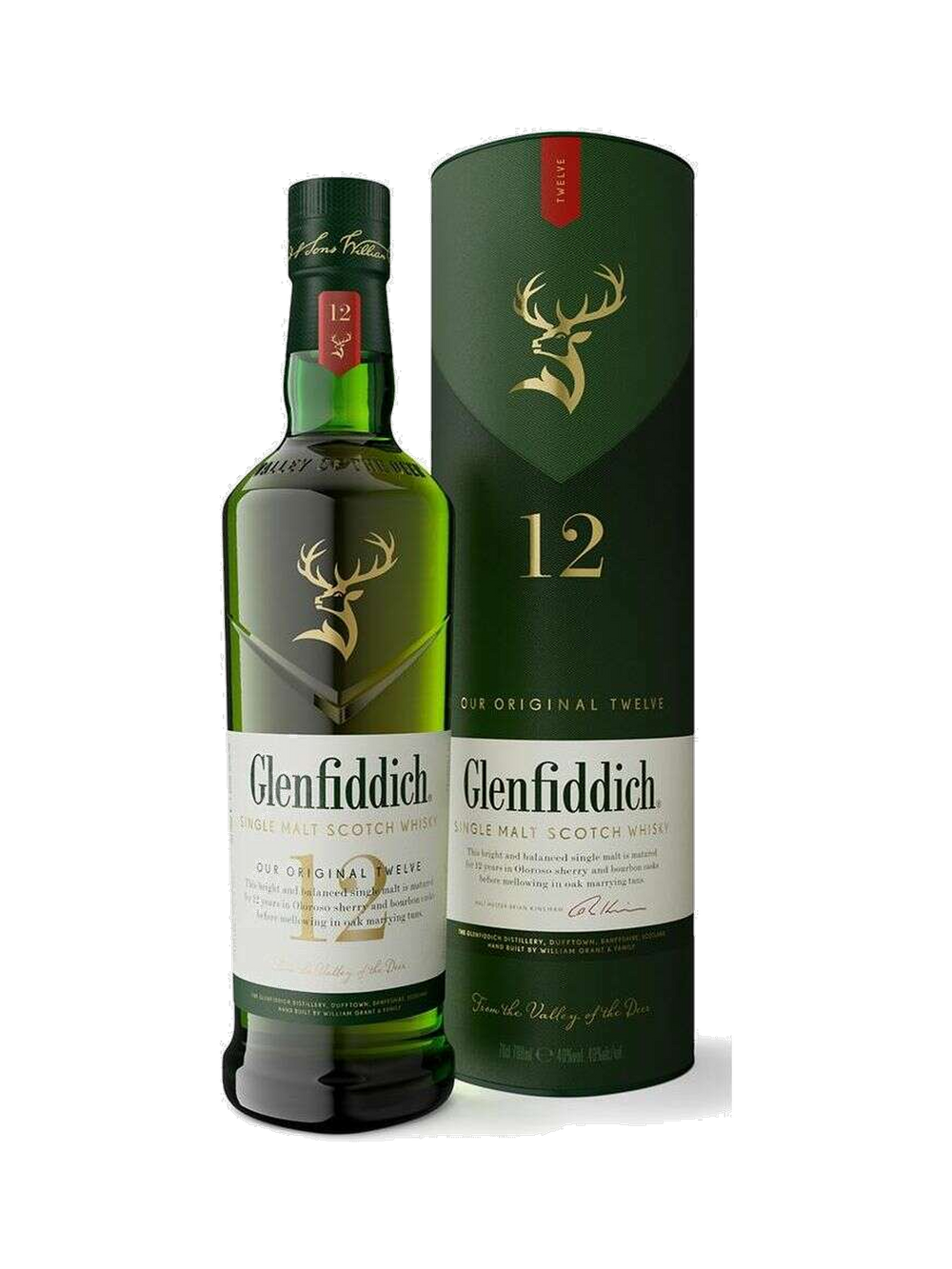Glenfiddich 12 Year Single Malt Scotch, $69.09 — normalized editorial product photo, Bourbon Central