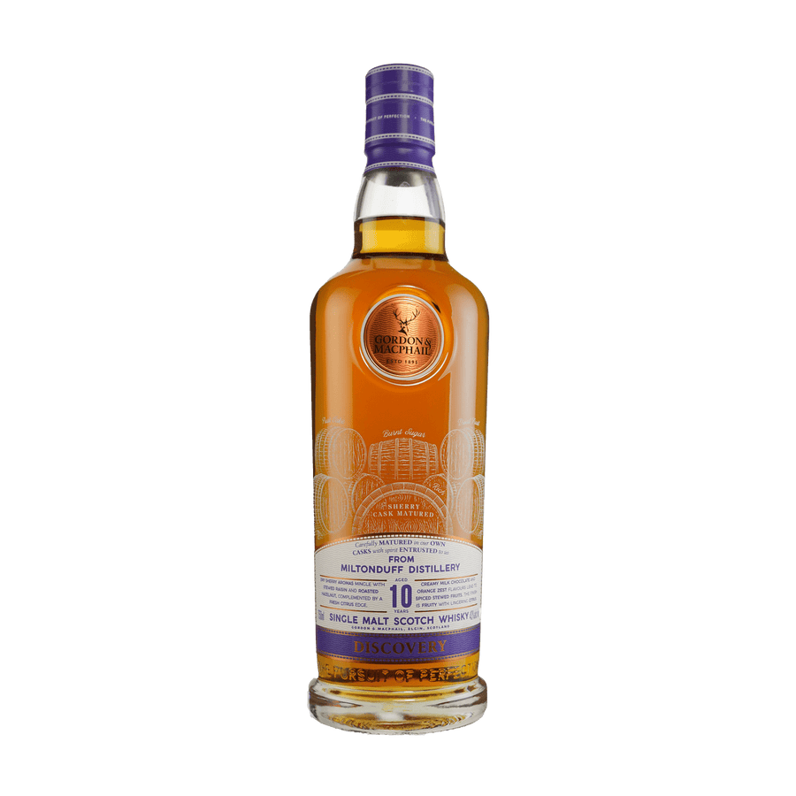 Gordon & MacPhail 10 Years Old Miltonduff Discovery Sherry Cask Matured Single Malt Scotch Whisky - Bourbon Central