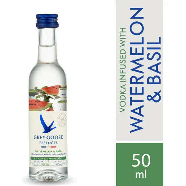 Grey Goose Watermelon & Basil 12 x 50ml | Mini Alcohol Bottles:Bourbon Central