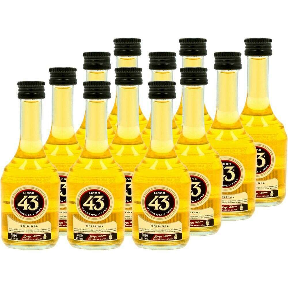 Licor 43 Original 12 x 50ml | Mini Alcohol Bottles:Bourbon Central