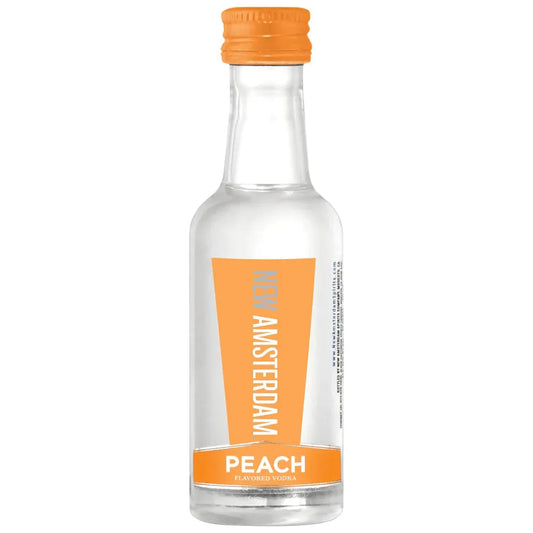 New Amsterdam Vodka Peach 12 x 50ml | Mini Alcohol Bottles:Bourbon Central