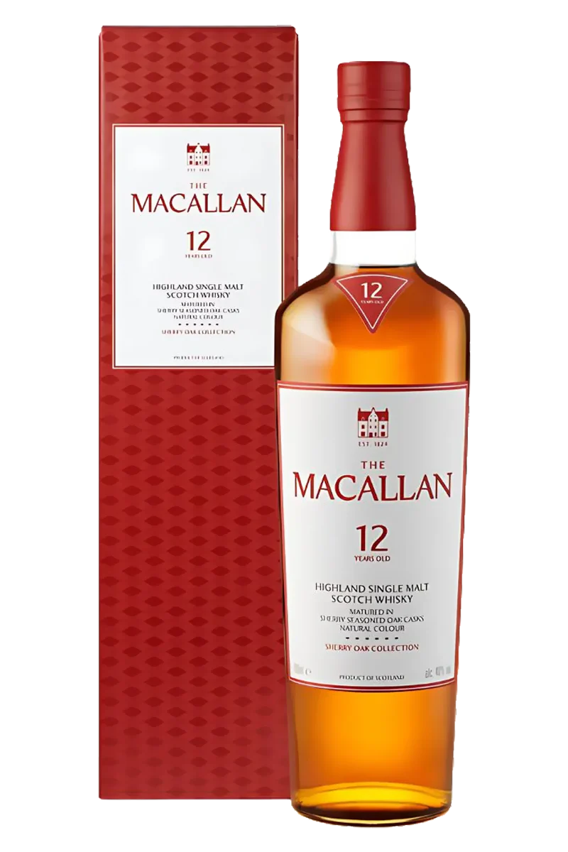 Macallan Sherry Oak Scotch Single Malt 12 Year