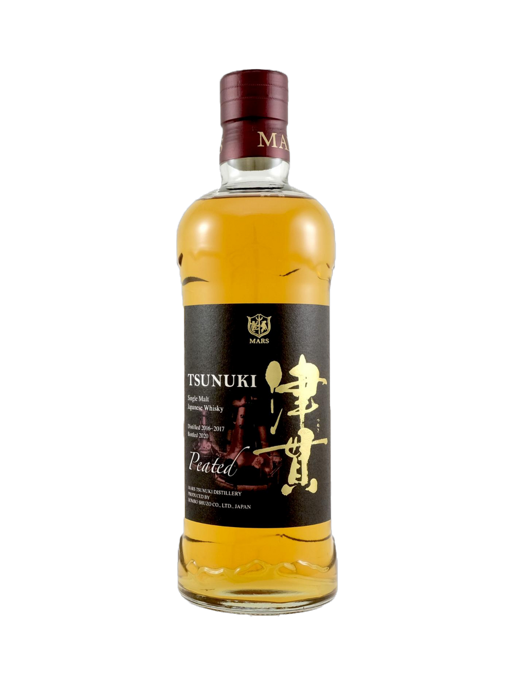Mars Tsunuki Peated Single Malt Japanese Whisky, $219.99 — normalized editorial product photo, Bourbon Central